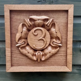 House Number on Tudor Rose